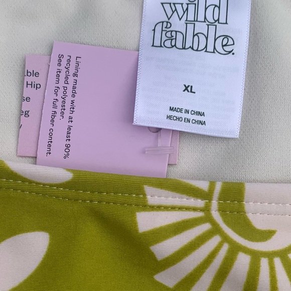 Wild Fable Green and White Floral Bikini Bottom - Picture 8 of 9